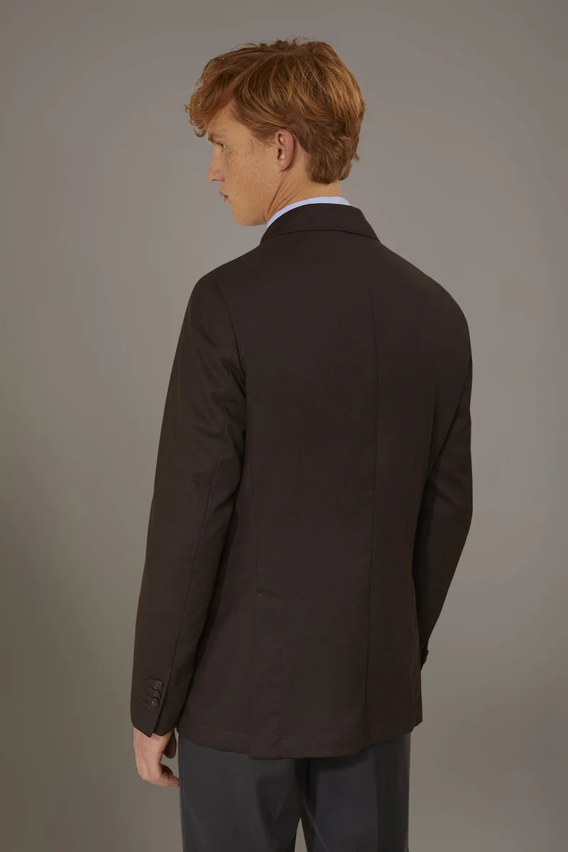 Doppelganger  Single breasted jacket solid colour - Brown for Men | Best Price UAE