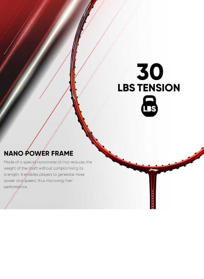 Li-Ning Li_Ning Li-Ning Ignite 8 Japanese Carbon Graphite Strung Badminton Racket with Full Cover (Dark Navy/Copper, 77 Grams) - Premium Padel Tennis Racquets for Performance, Durability and Everyday Use - Image 1