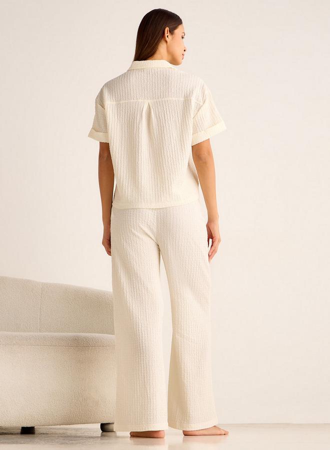 Splash FAV Coord Set with Shirt & Wide Leg Pants - Image 4
