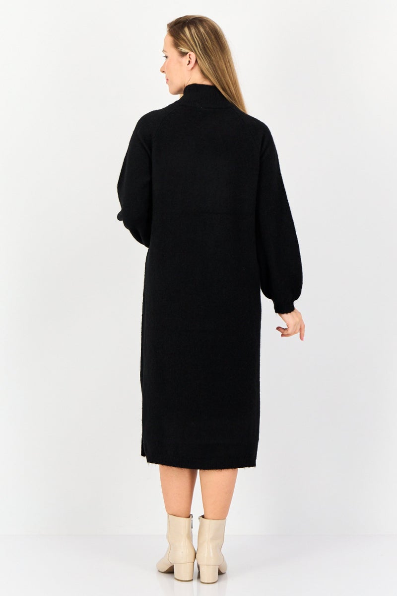 YAS Women Heather Sweater Dress, Black - Image 2