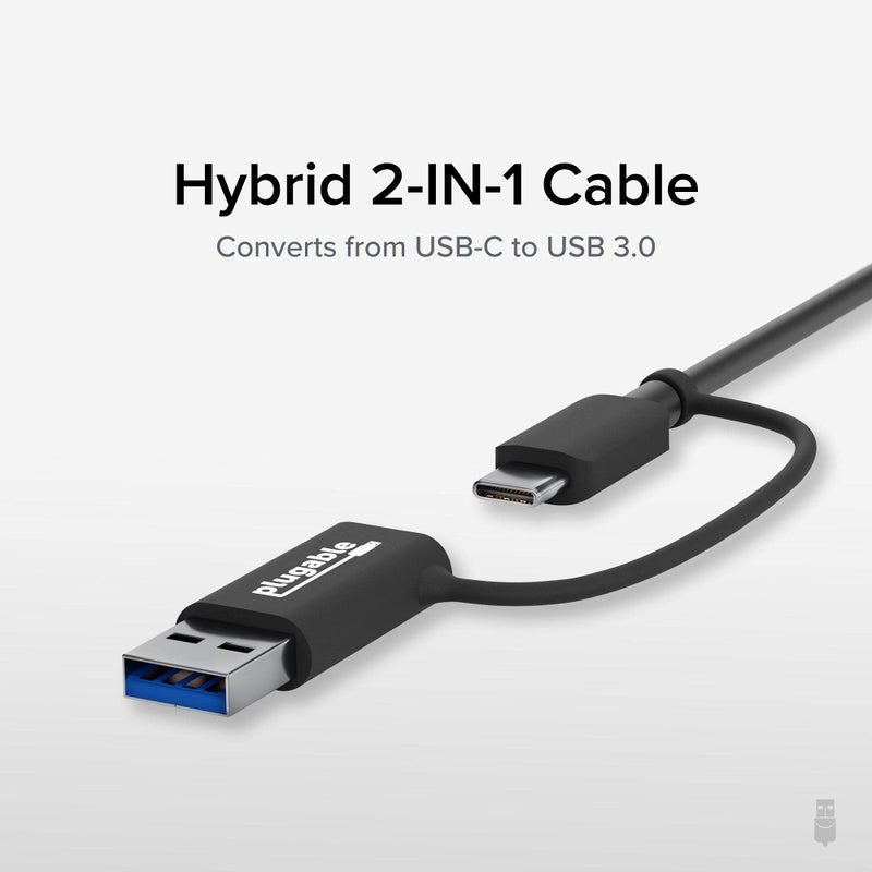 Plugable Plugable 2.5GB USB Ethernet Adapter for Laptop, 2-in-1 Cable, USB 2.5GB Ethernet Adapter, USB-C and USB Compaitble, USB-C to RJ45 2.5 Gigabit LAN Ethernet, Compatible with Mac and Windows  - Image 4