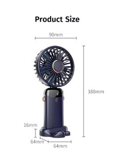 Mini Handheld Fan 90° Adjustable Foldable Mini Fan USB Rechargeable 4000mAh Desk Fan Hanging Neck Fan for Kids Woman Man Home Office Outdoor Blue - pzsku/Z34D159182CEFD2258B97Z/45/_/1713337890/a8587ebf-4346-40c4-9e18-037d35429b39