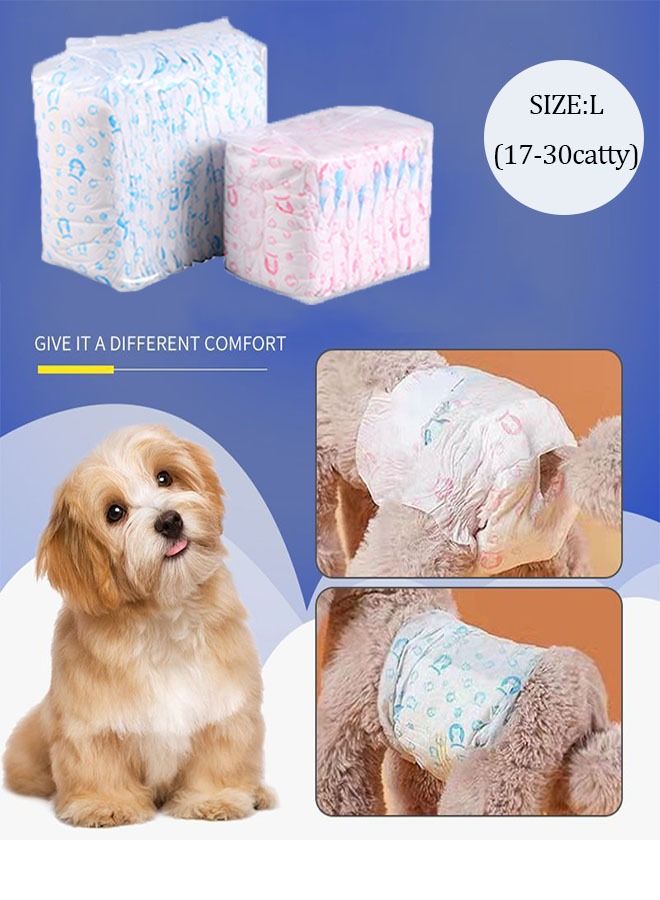 Disposable Dog Diapers Female Super Absorbent Doggie Diaper Puppy Diapers Leak-Proof Fit Cat Diapers for Doggy in Heat Excitable Urination Incontinence Training(L) - Image 1