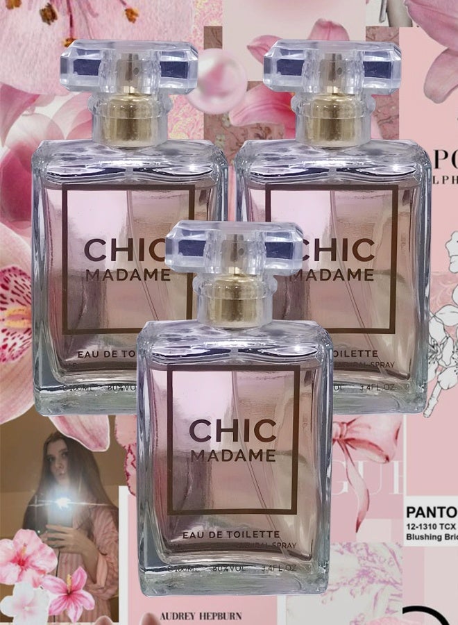 TRI 3 Pieces Chic Madame Perfume For Women 100ml EDT - Image 1