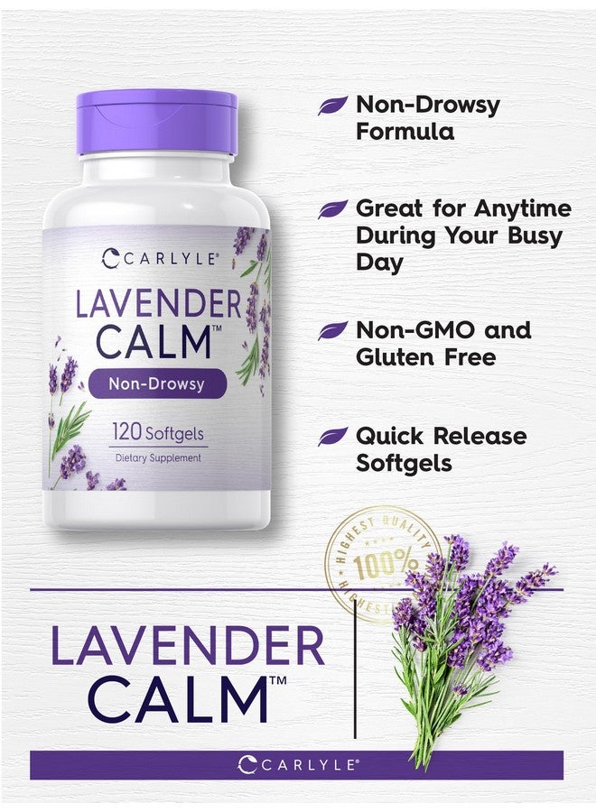 حبوب كارلايل لافندر | ٨٠ ملغ | ١٢٠ كبسولة جيلاتينية لينة | تركيبة مهدئة لا تسبب النعاس | مكمل غذائي خالٍ من الكائنات المعدلة وراثيًا والغلوتين - Image 3