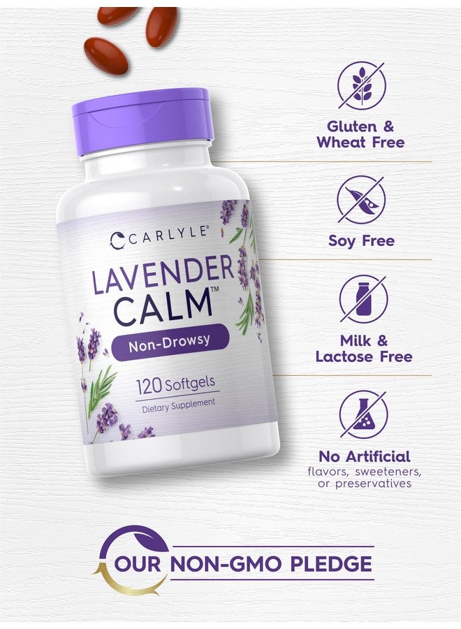 حبوب كارلايل لافندر | ٨٠ ملغ | ١٢٠ كبسولة جيلاتينية لينة | تركيبة مهدئة لا تسبب النعاس | مكمل غذائي خالٍ من الكائنات المعدلة وراثيًا والغلوتين - Image 4