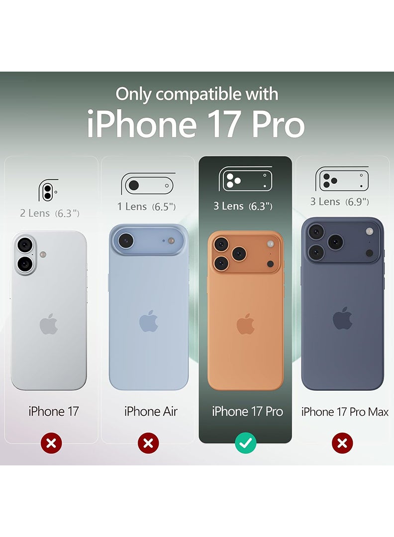 Theodor Protective Slim Fit Case Liquid Silicone Cover with Full Body Protection Anti-Scratch Shockproof Case For Apple iPhone 17 Pro (Black) talk less do more - White - Image 2