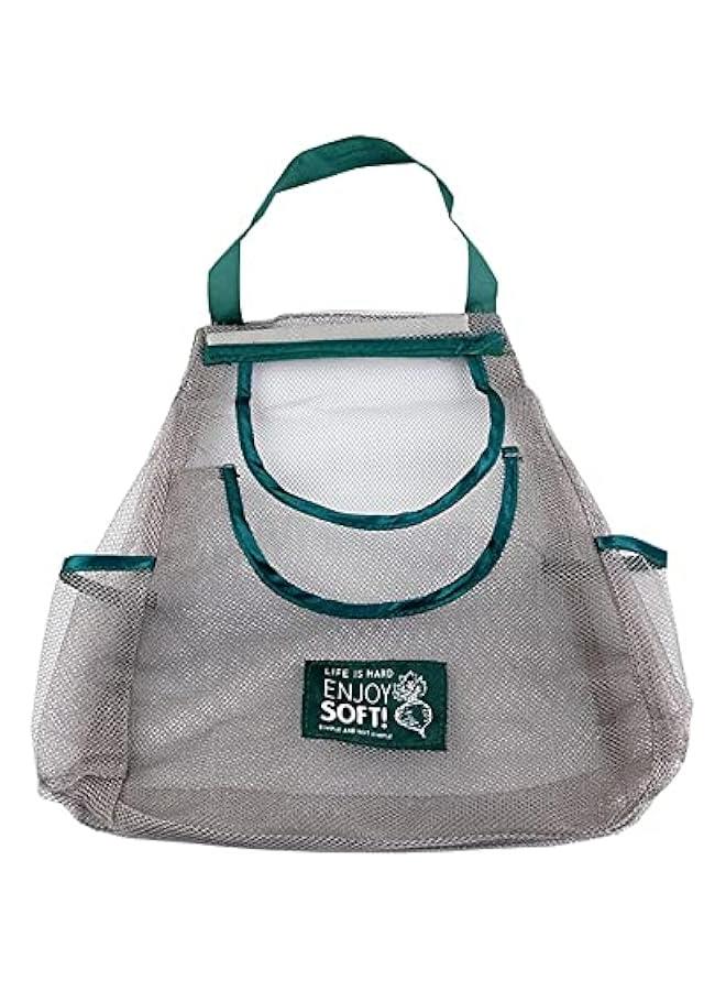 Durable Mesh Produce Bags for Kitchen Storage Organizer, Hanging Breathable Bags for Fruit Vegetable Onion Garlic Potato Tomato, Large Shopping Handbag Grocery Net, Small Storage Solution.  - Image 1
