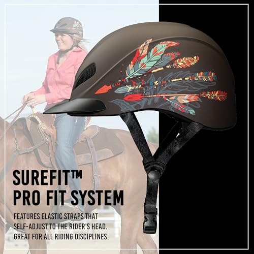 Troxel Rebel Bold Horse Riding Helmet, Low-Profile, Light, Adjustable Design, Safety Horseback Riding Gear, Medium (7 - 7-1/4), Arrow - Image 4