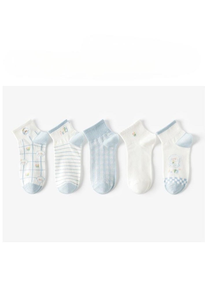 Generic - Women Absorb Sweat and Deodorize Socks 5 Pairs High Quality Socks One Size Fits All - Image 1