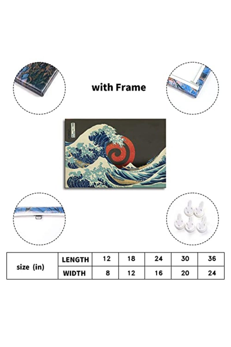 Greatwave Poster Stars Canvas Prints Starry Sky Wall Art For Home Office Decorations With Framed 24"x16" - Image 4