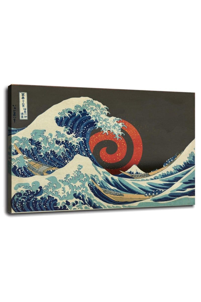 Greatwave Poster Stars Canvas Prints Starry Sky Wall Art For Home Office Decorations With Framed 24"x16" - Image 1