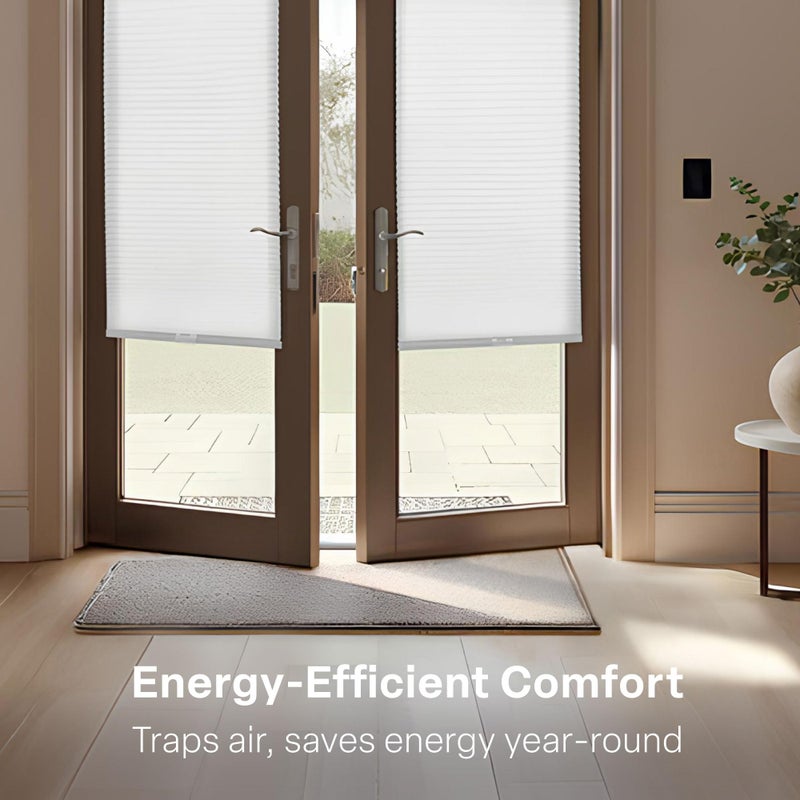 REGAL estate QuickInsta MagMount No Tools No Drill Cordless 1" Magnet Top Down Bottom Up Cellular Shades for Metal Steel Doors, 25" W x 48" H, White - Image 5