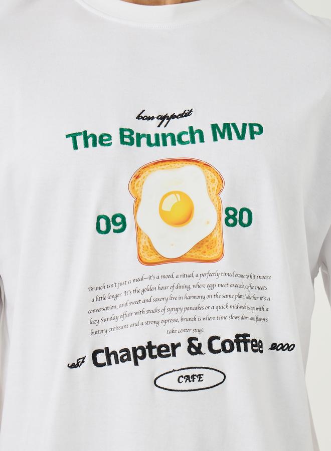 Styli Men White Graphic Print Oversized T-Shirt - Image 2