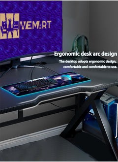 Gaming table,Home Office Desk,K-Shaped Gaming Desktop Computer Desk, Simple Game Table for Home Bedroom Table, for Home Office Desks & Workstations Student Writing Study Table(140 * 60 * 75CM) - pzsku/Z34D1DA04894AF0287992Z/45/_/1706521646/90568a49-a9ec-4f43-8e24-9dee0992f449