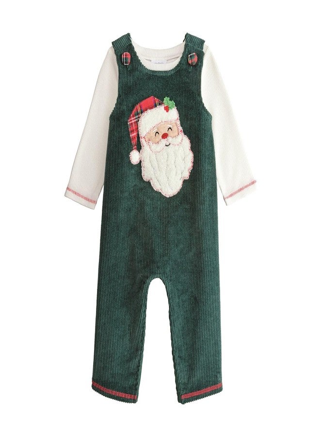 Mud Pie Kids Christmas Santa Green Cord Longall Set - Image 1