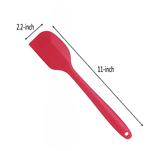 We3 Silicone Spatula Set,Heat-Resistant Spatulas,Non-Stick Rubber Spatulas with Stainless Steel Core Pink Set of 4 - Image 5