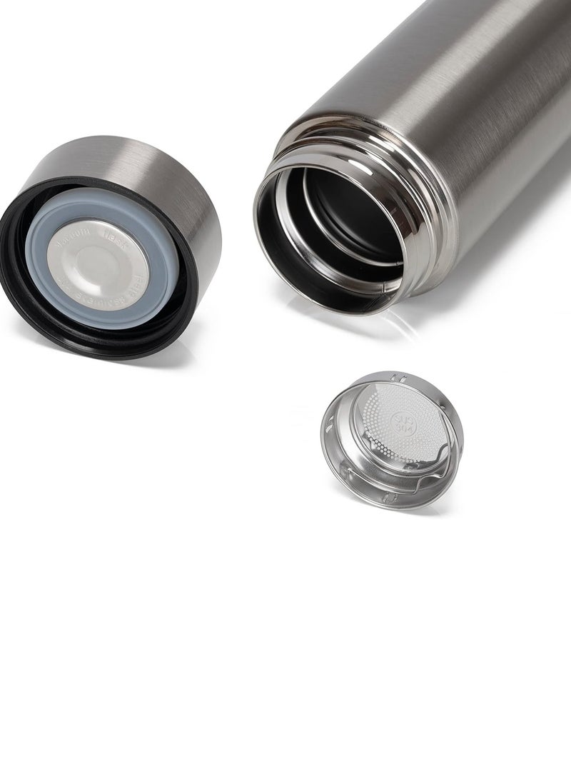 ذكي عرض درجة الحرارة فراغ معزول زجاجة ماء فضي 500 مل 9.2 × 6.2 بوصة - Image 3