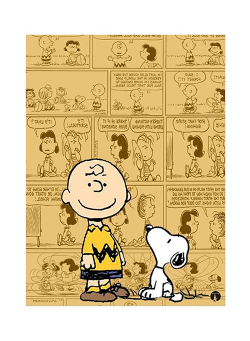 Snoopy Metal Plate Poster Multicolor 15x20centimeter