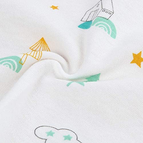 CLUZE Double Layered Extra Soft & Super Absorbent Cotton Handkerchief For Women's, Kids & Newborn Babies/Face Towel, Casual Style Printed Hanky (White) (25X25 Cm) (5) - Image 5