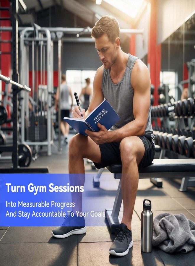FOOMEE 6Pcs Fitness Workout Journal for Men and Women Set, Fitness Logbook, Gym Gifts for Men, Fitness Planner for Goal Setting, Tracking, Progress, A5 Fitness Journal, 5.5 x 8.3'' (Blue+Black) - Image 4