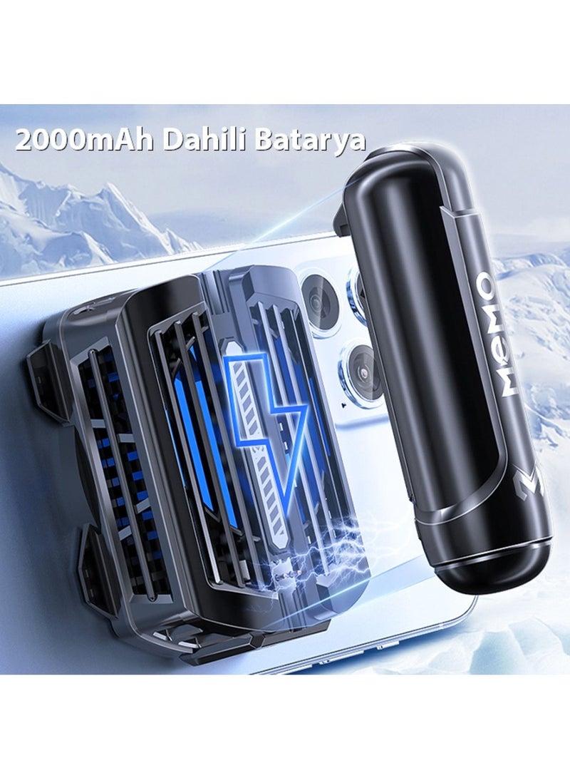 MEMO CX12 Magnetic Mobile Cooler Mobile Phone Radiator Phone Cooling Fan Case Cold Wind Handle Fan for PUBG With Battery Option - Image 4