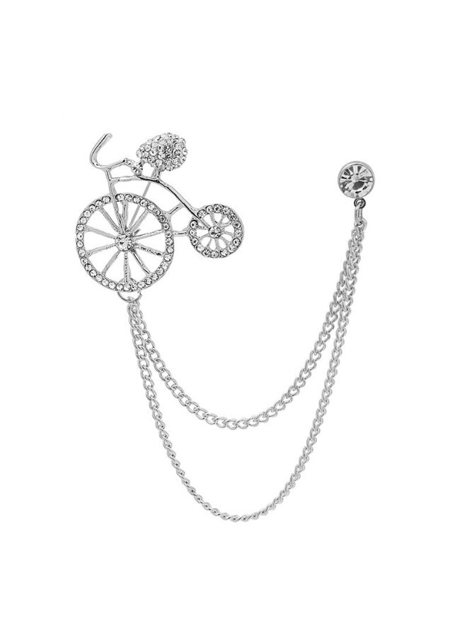 KUYING Retro Fashion High-end Rhinestone Chain Brooch 