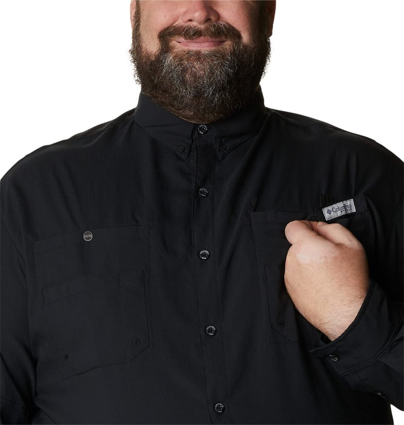 Columbia Sportswear Long Sleeve Tamiami II Shirt BLACK Lg - Image 4