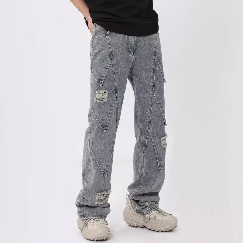 Unisex Casual Daily Denim Jeans - Image 4