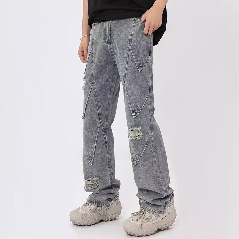 Unisex Casual Daily Denim Jeans - Image 3