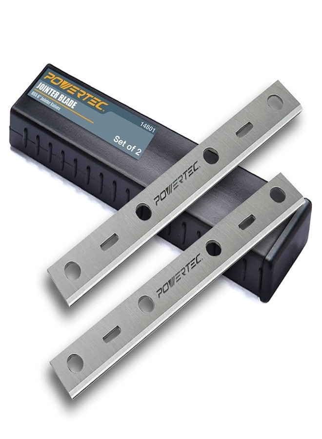 POWERTEC 6 Inch Jointer Blades for Porter Cable PC160JT Jointer, Replacement for PC37072 Jointer Knives, Set of 2 (148015) - Image 1