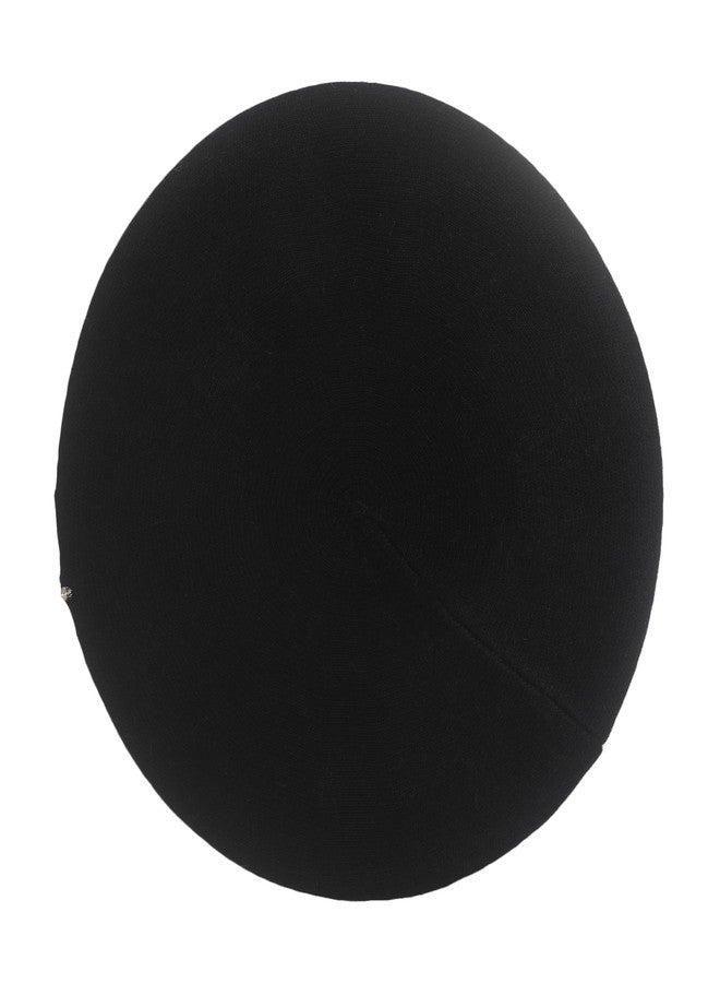ZLYC Womens French Beret hat, Reversible Solid Color Cashmere Knit Warm Beret Cap for Girls (Embroidered Flowers Black), Embroidered Flowers Black, One size - Image 5