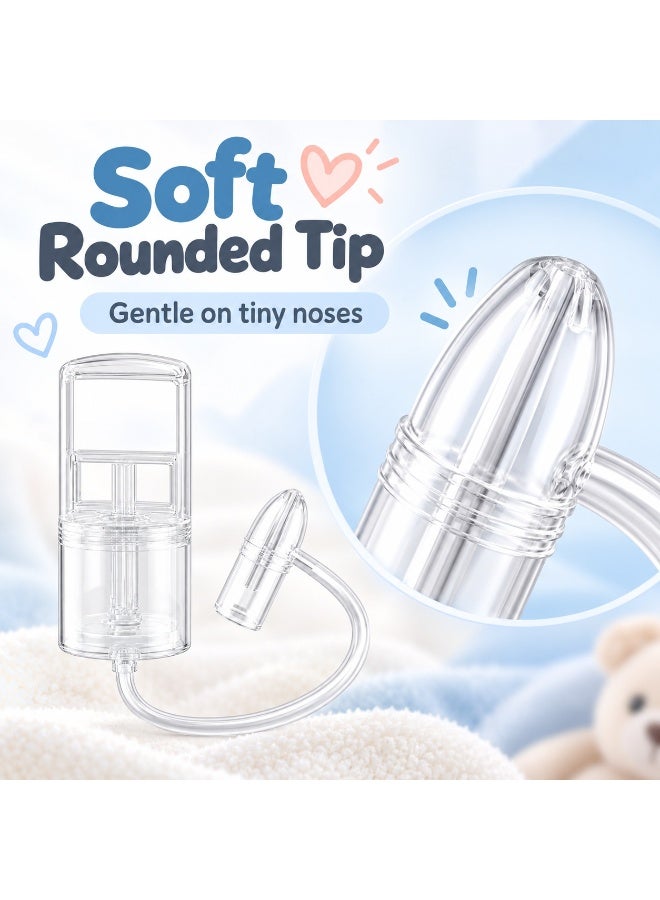 Tanyaz Baby Nasal Aspirator, Manual Nose Cleaner with Soft Rounded Tip, Clear Silicone Tube and Anti Backflow Collection Cup, Gentle Nasal Suction Tool for Infants and Toddlers, Easy to Use Baby Care Essential - Image 4