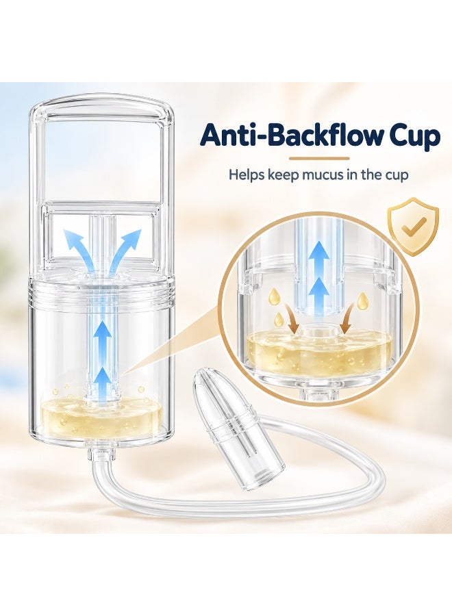 Tanyaz Baby Nasal Aspirator, Manual Nose Cleaner with Soft Rounded Tip, Clear Silicone Tube and Anti Backflow Collection Cup, Gentle Nasal Suction Tool for Infants and Toddlers, Easy to Use Baby Care Essential - Image 3