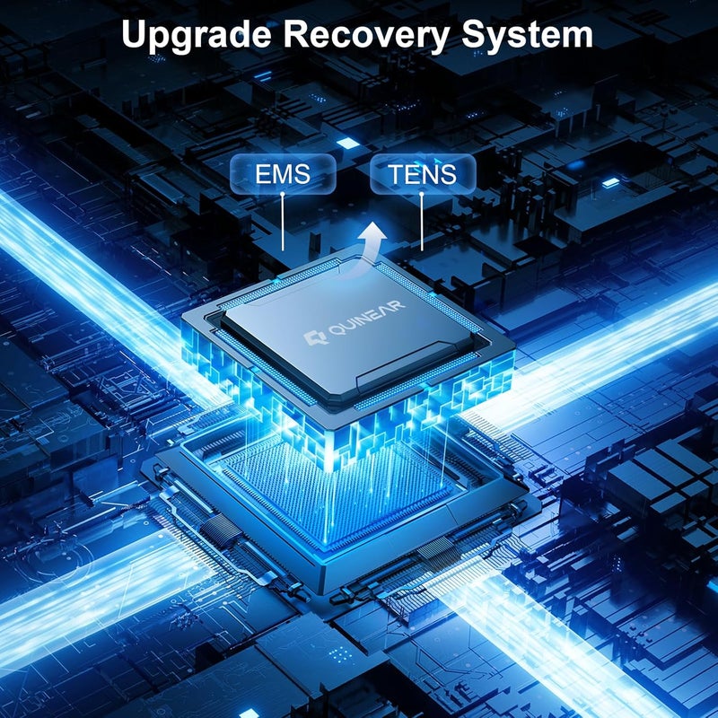 QUINEAR مدلك القدم مع TENS EMS لتحفيز القدم العصبي لتخفيف الألم والدورة الدموية مدلك الأعصاب والعضلات مع جهاز تحكم عن بعد لتخفيف التورم ومتلازمة تململ الساقين - Image 3