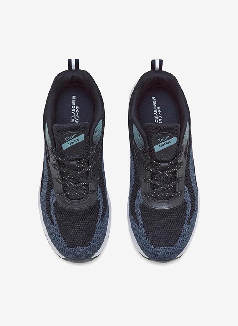 CAMPUS Men Elan Memory Foam Lace-Up Running Shoes-Blue/Grey - Image 3