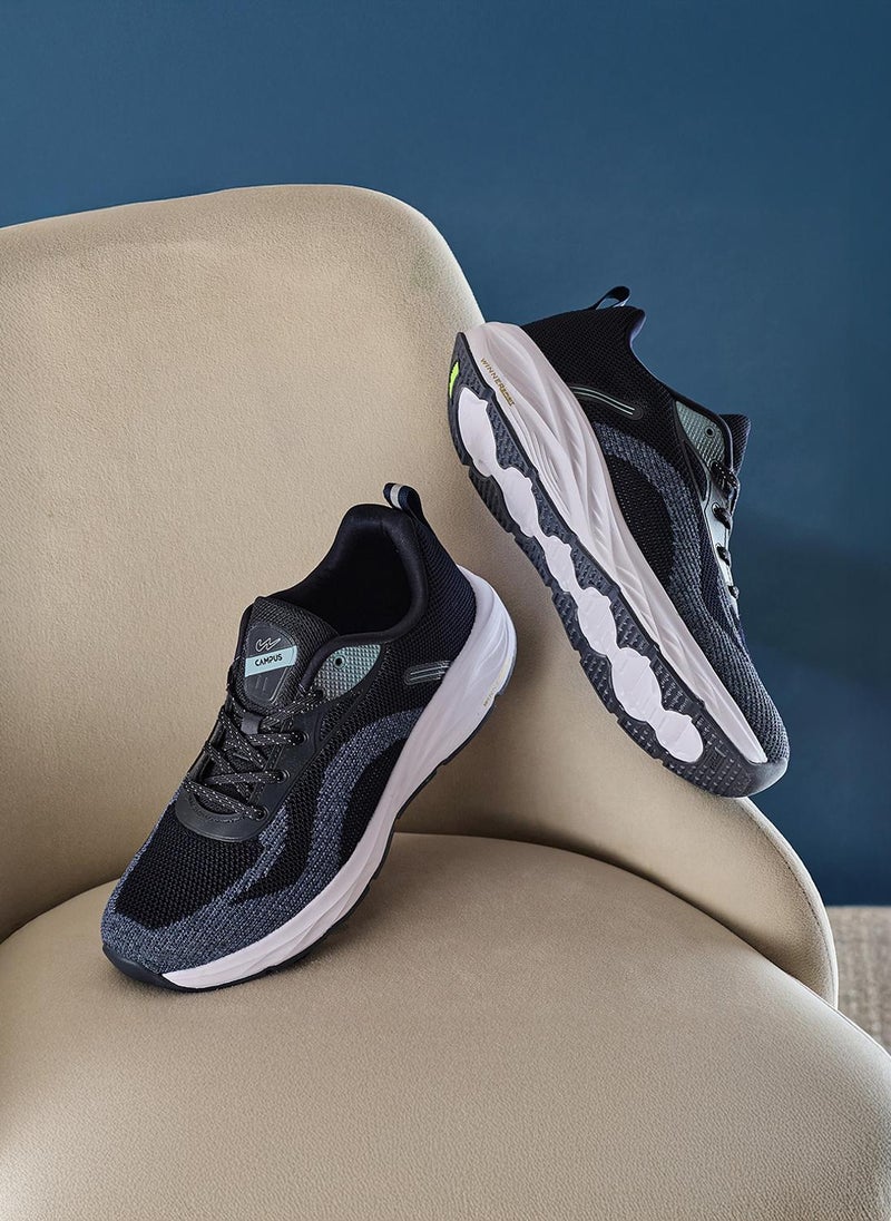 CAMPUS Men Elan Memory Foam Lace-Up Running Shoes-Blue/Grey - Image 2