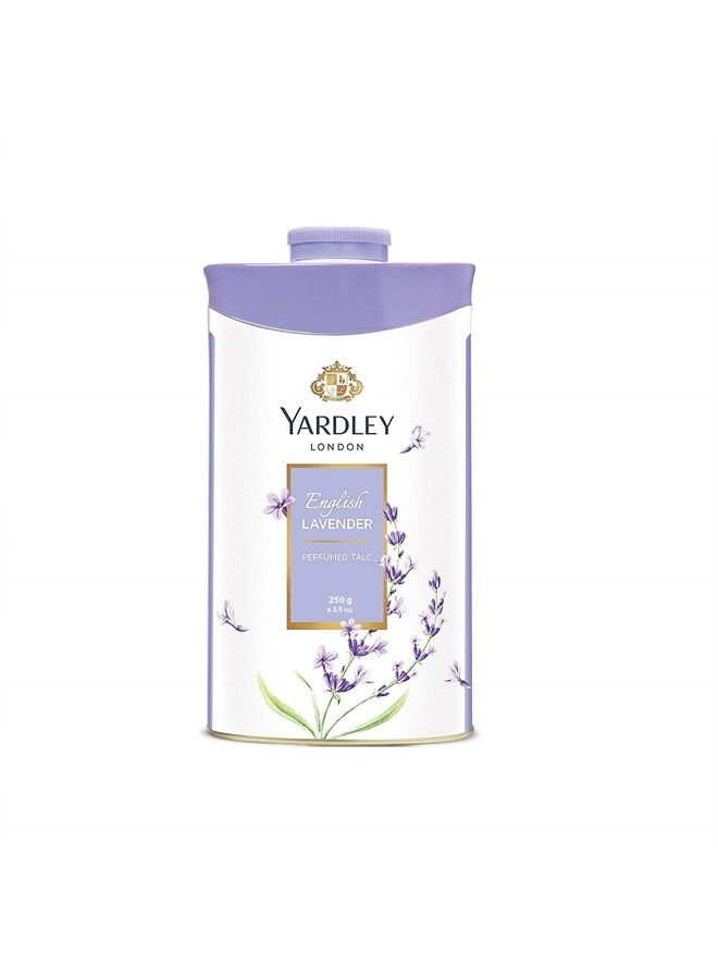 Yardley London English Lavender Perfumed Deodorizing Talc Talcum Powder 100gm, 4.25 Ounce - Image 1