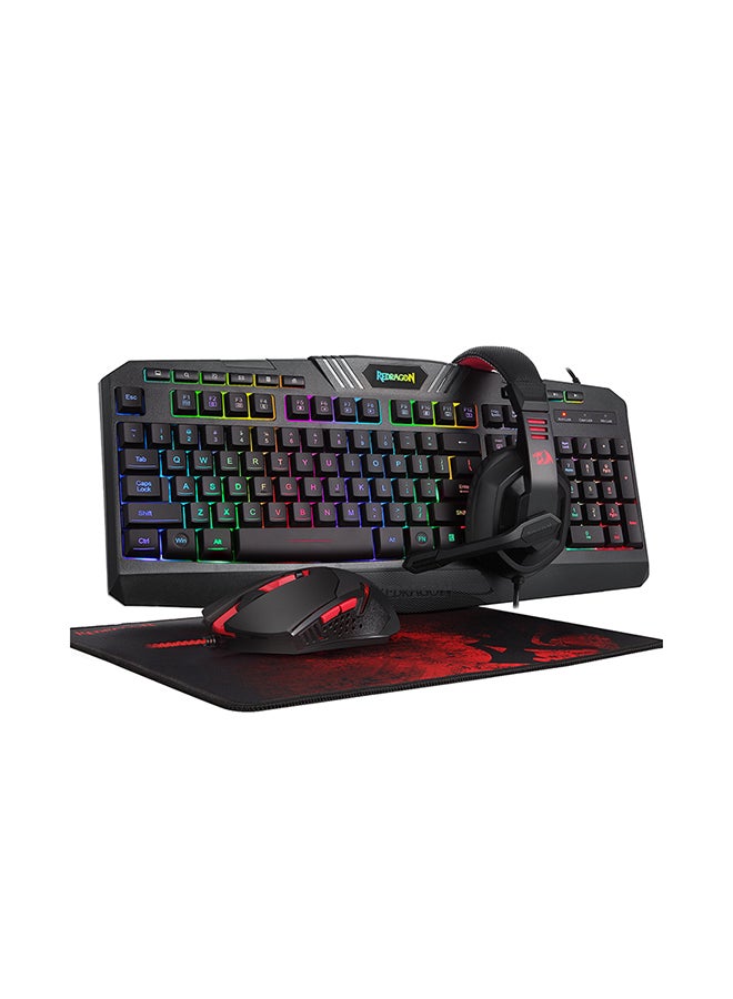REDRAGON 4 in 1 Combo S101-BA-2 Keyboard, Mouse, Headset & Mouse Pad - Image 1
