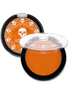 UCANBE Orange Face Body Paint Makeup Foundation Professional Blendable Cream Greasepaint Face Painting Kit for Adults Children Halloween Party SFX Scary Pumpkin Face Makeup Costume  Cosplay