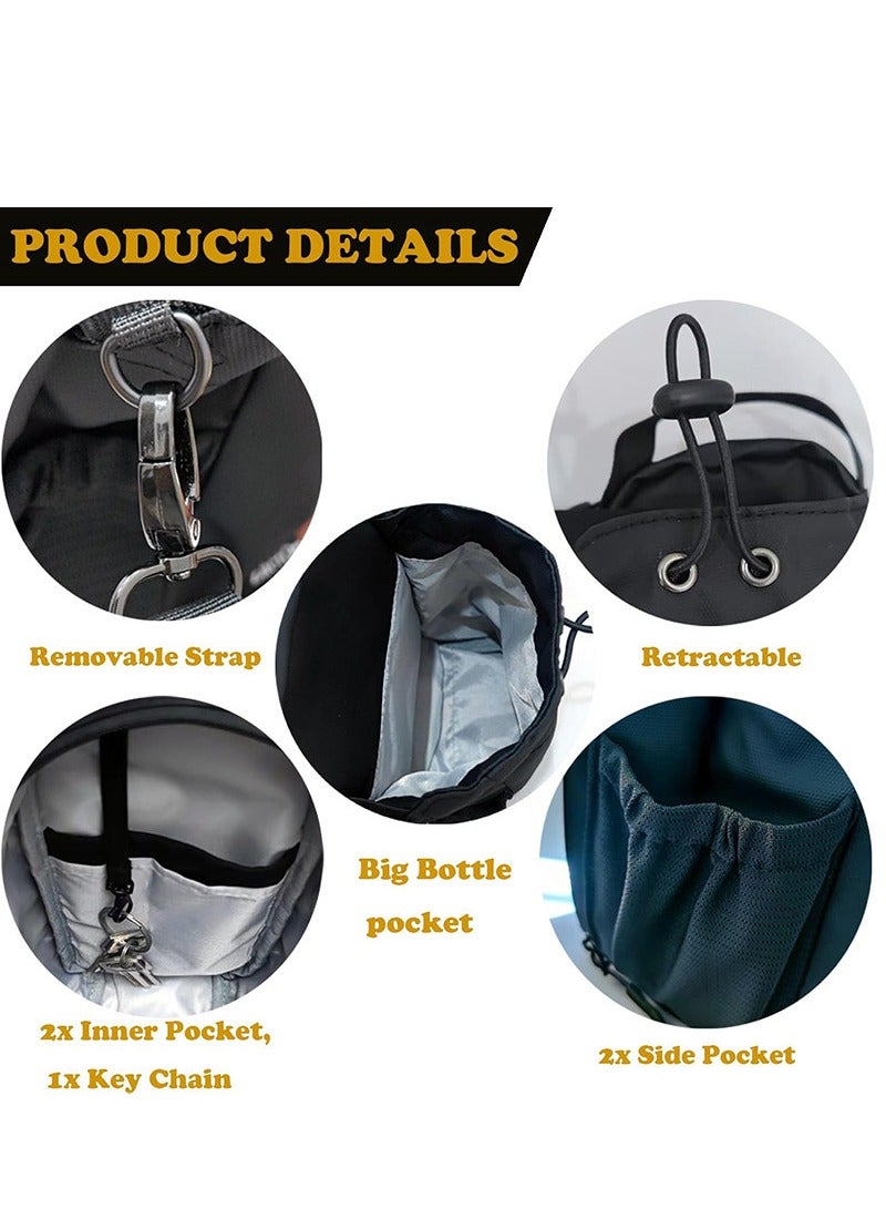 Magnetic Fitness Bag for Men & Women | CSling Bottle with Magnetic Attachment, Water Bottle Pouch & Gym Organizer for Travel Essentials, Sports Gear, Workout Routine - Durable Commute Backpack - Image 3