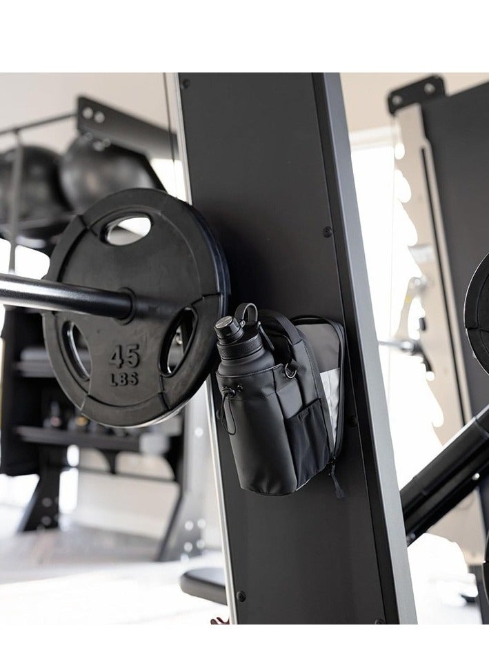 Magnetic Fitness Bag for Men & Women | CSling Bottle with Magnetic Attachment, Water Bottle Pouch & Gym Organizer for Travel Essentials, Sports Gear, Workout Routine - Durable Commute Backpack - Image 4