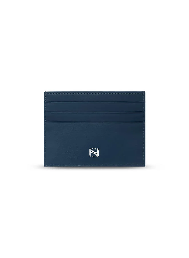 Saint Honore Paris Core Navy Leather Card Case for Men