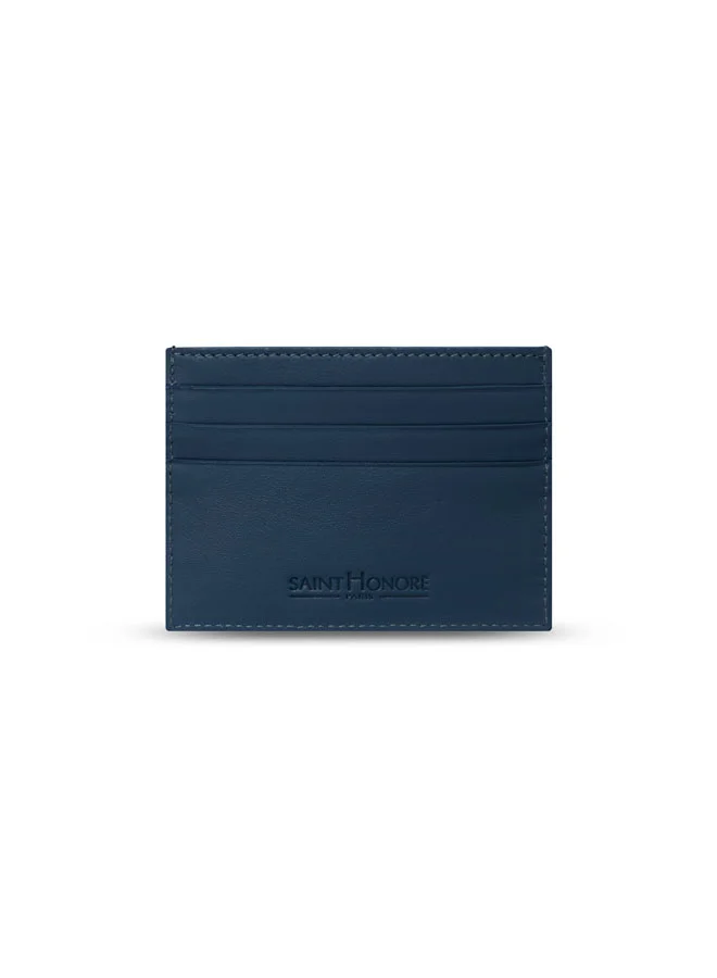 Saint Honore Paris Core Navy Leather Card Case for Men