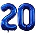 GOER Number 20 Balloons for 20th Birthday Party Decorations42 Inch Jumbo Foil Helium Balloons for 20th Anniversary Blue - Image 2