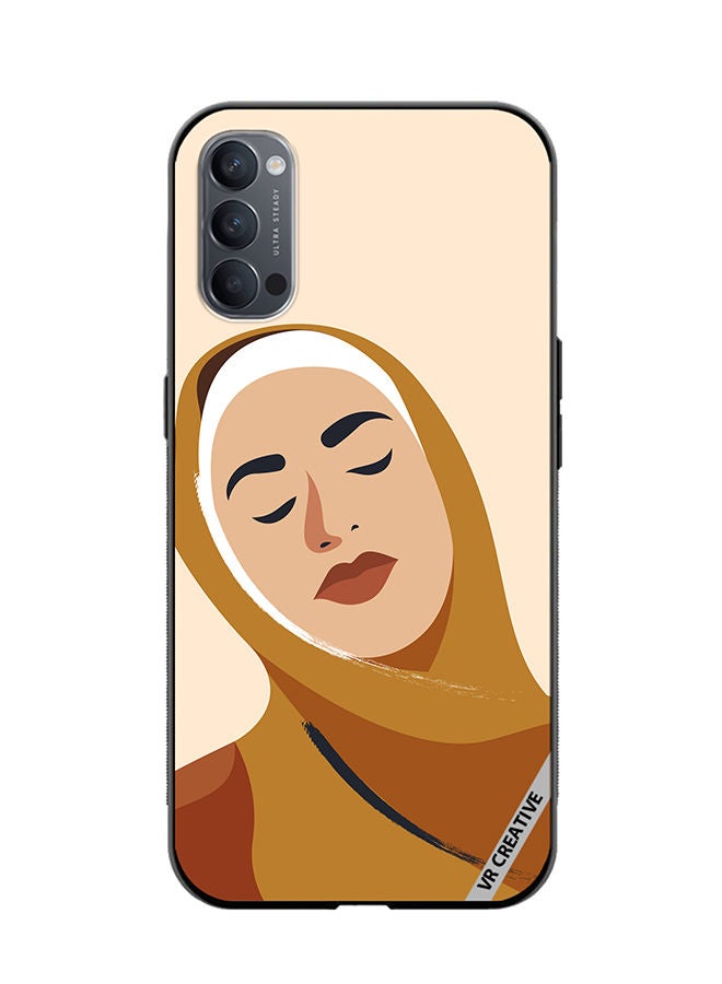 VR CREATIVE Protective Case Cover For Oppo Reno4 Pro 5G Cartoon Woman Shape Design Multicolour - Image 1
