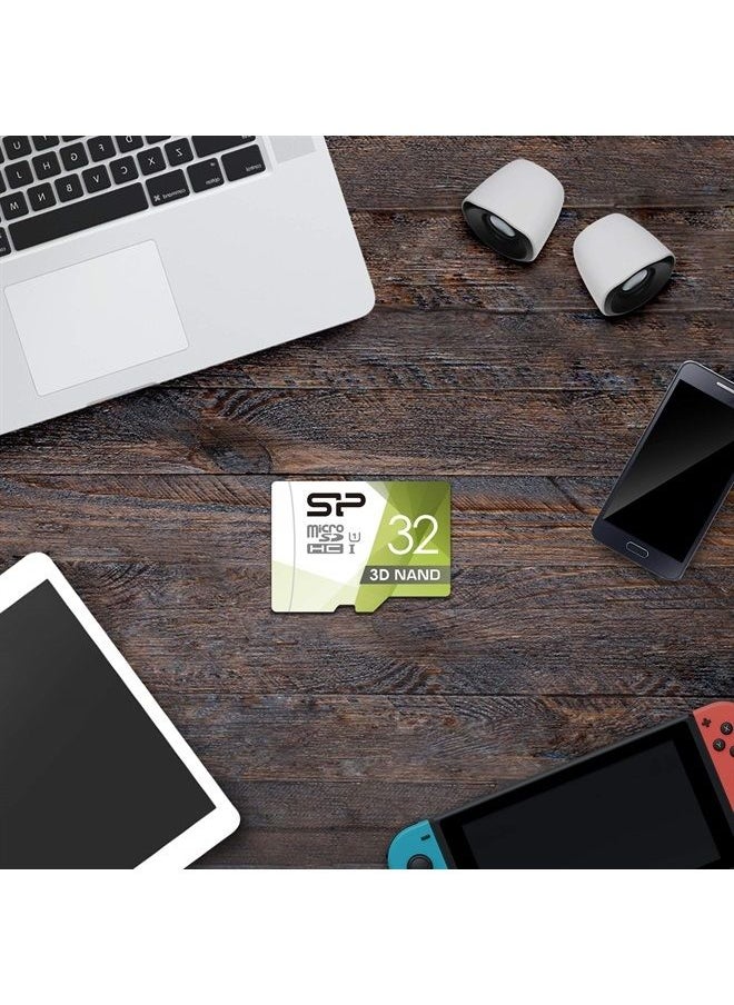SP Silicon Power - Silicon Power 32GB 3D NAND High Speed MicroSD Card with Adapter - Image 1