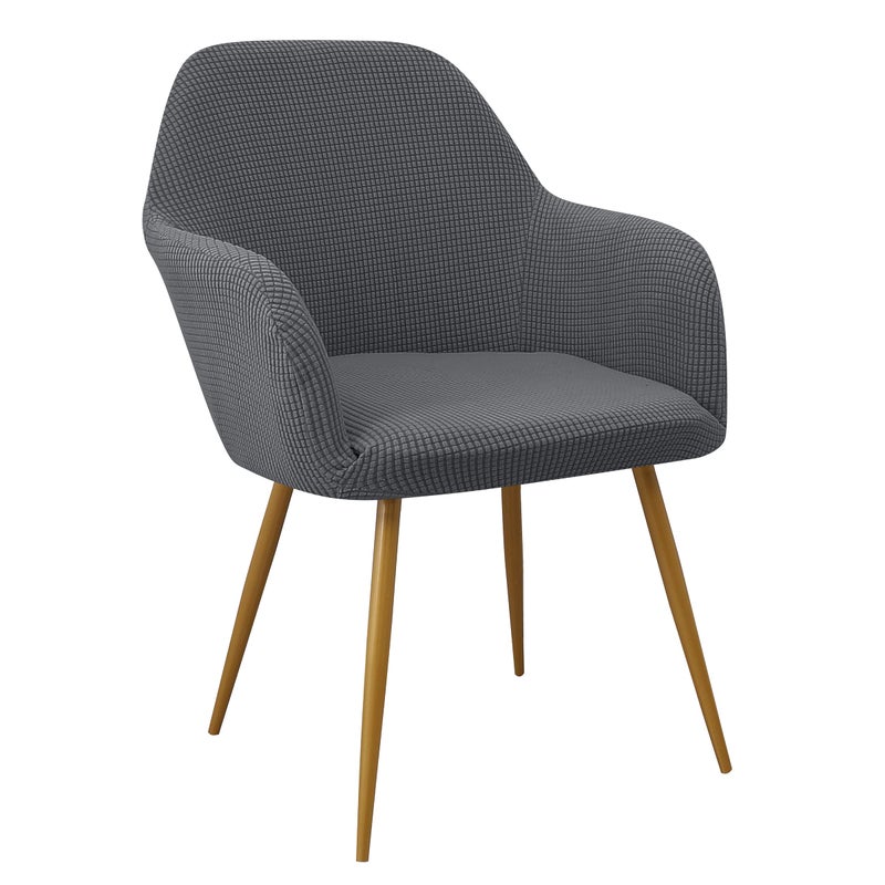 Yonus Dining Room Chair Slipcovers Parsons Chair Covers Sets Armchair Covers Removable Chair Protector Cover Seat Slipcovers for Living Room (1, Grey) - Image 1