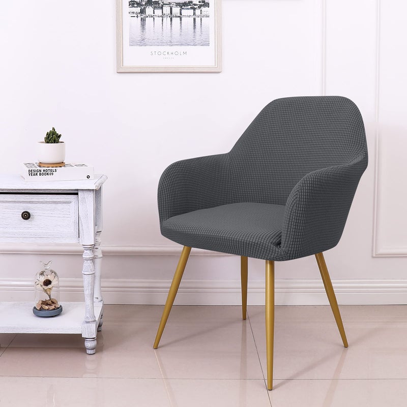 Yonus Dining Room Chair Slipcovers Parsons Chair Covers Sets Armchair Covers Removable Chair Protector Cover Seat Slipcovers for Living Room (1, Grey) - Image 2