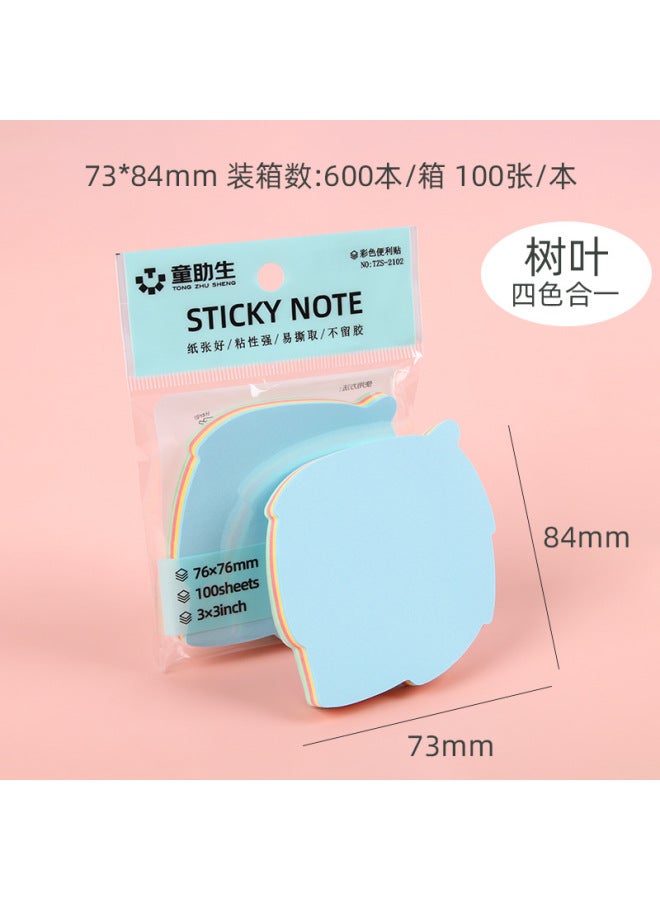 HELPS Colorful Sticky Notes, Cute Creative Sticky Notes, Customized Office Stationery Note Pads, Tearable Student Message Note Paper - Image 1